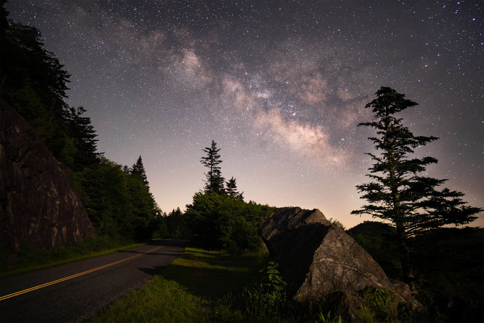 Night Sky over the Blue Ridge Parkway in Western North Carolina, J Simlanic
