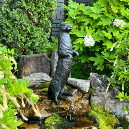 Otter sculpture at the Visitor Center on the Brevard Sculpture Walk